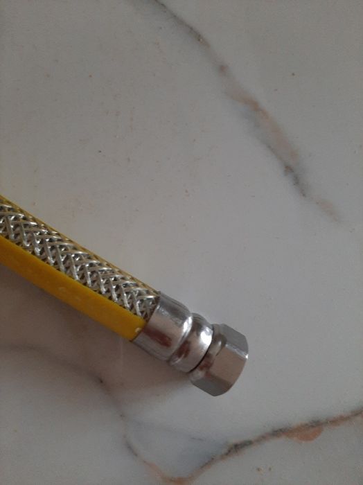 Przewód elastyczny do gazu prosty 1/2" 1000 mm