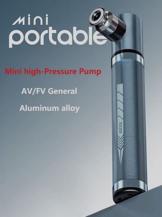 Hit - Mini Pompka Rowerowa Enlee 0,9bar/130psi długość 130mm 75g Presta / Schroeder Uniwersalna