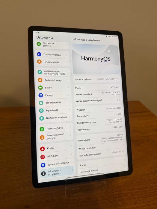 Huawei MatePad SE 11 128 GB pamięci 4 Gb ram stan idealny w zestawie pudełko
