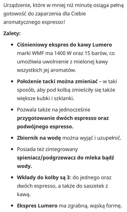 Ciśnieniowy ekspress do kawy
