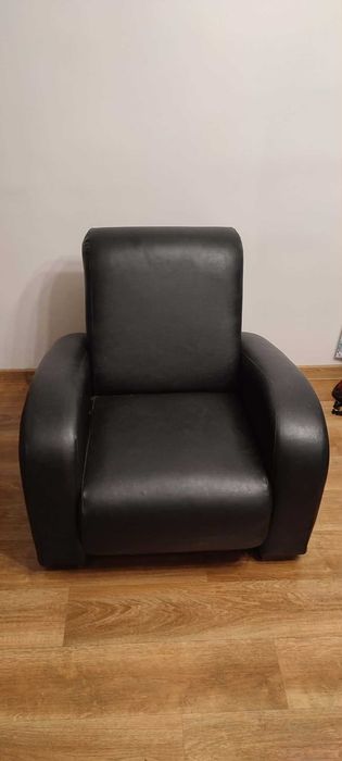 Fotel skórzany solidny ciężki