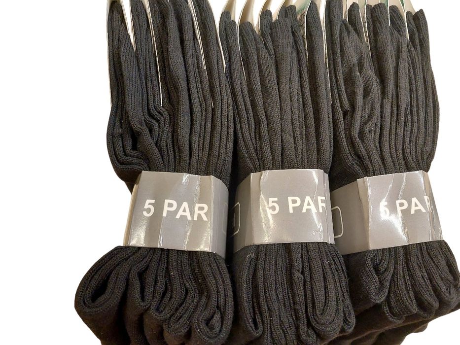 Skarpety męskie bawełniane czarne 15 par