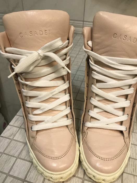 Ботинки женские CASADEI нежно розового цвета