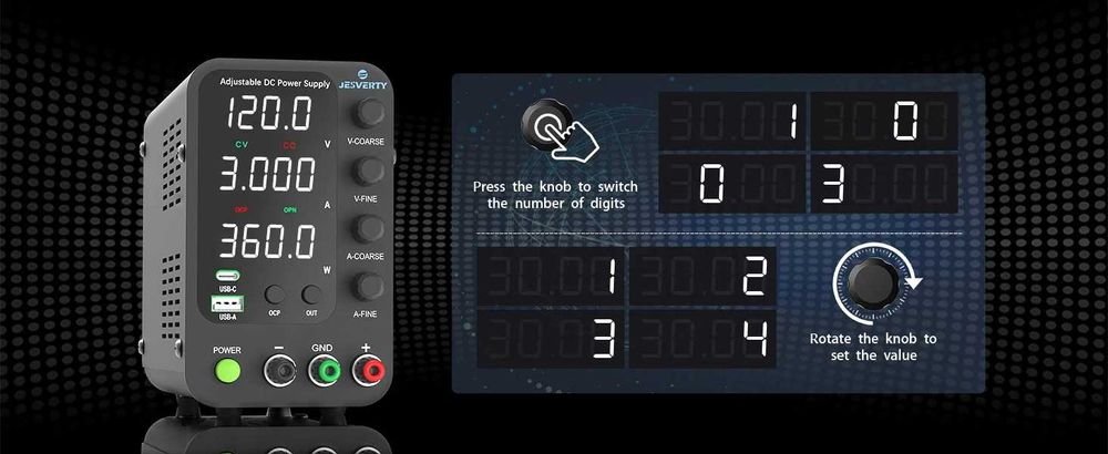 Лабораторний блок живлення Jesverty DC 30V 10 А