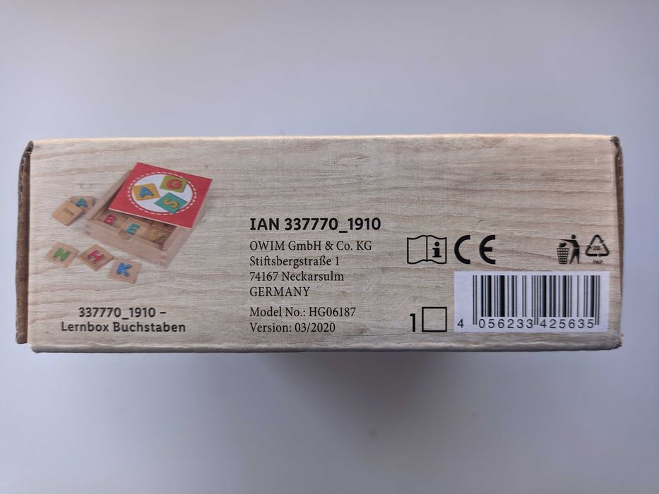 Lernbox Buchstaben Германия детская игра Учим алфавит из коробки Новое