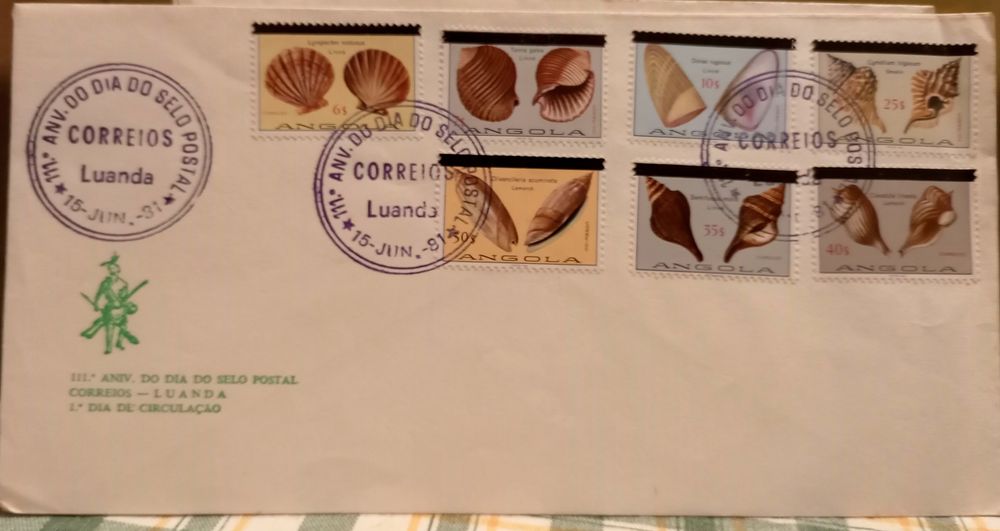 Selos e envelopes 1° dia - Angola