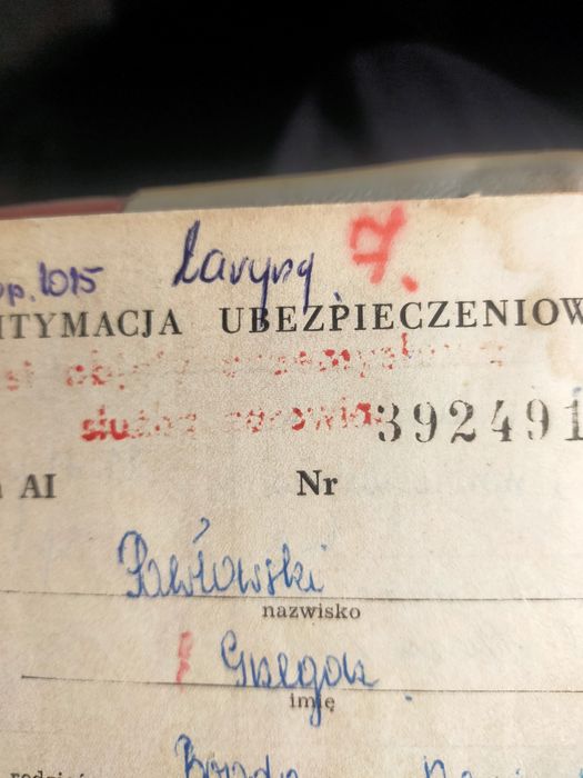 Stare dokumenty PRL vintage retro