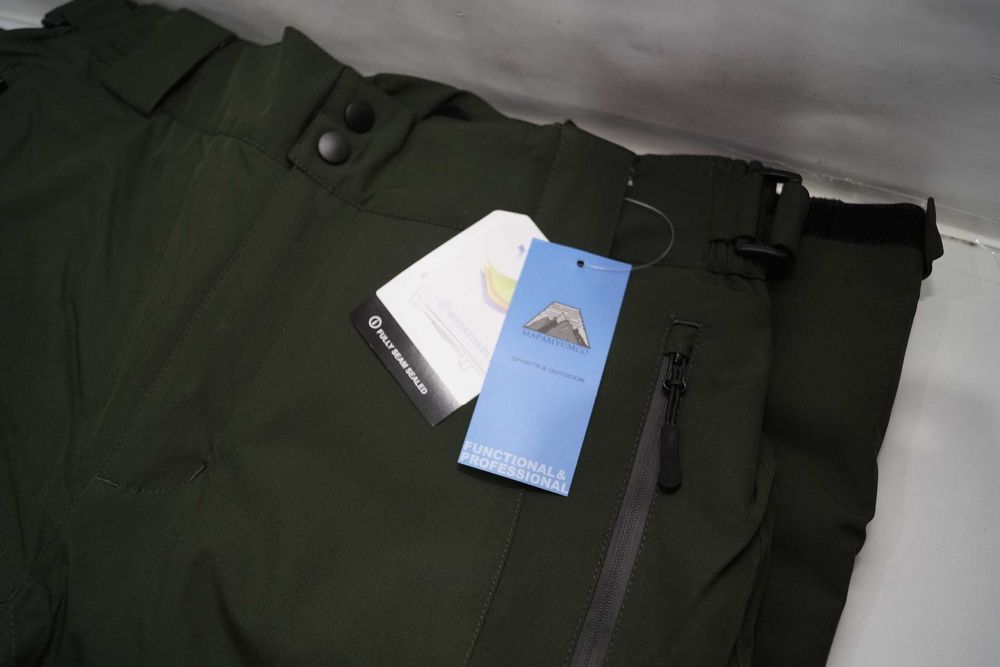 1694 Mapamyumco Spodnie narciarskie wodoszczelne M zieleń Snow Ski Bib