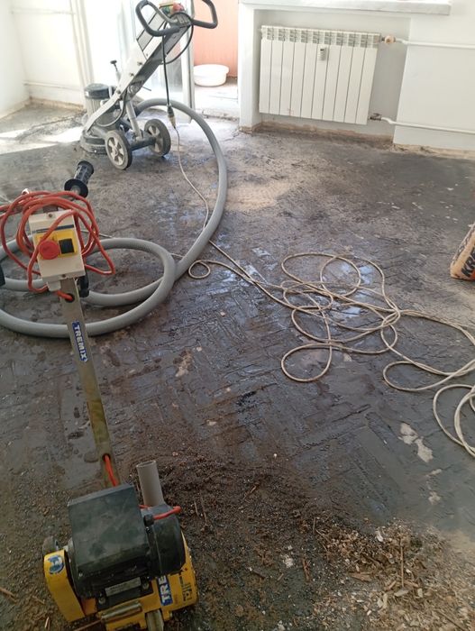 Szlifowanie wylewki betonu Usuwanie subitu frezowanie kleju z posadzki