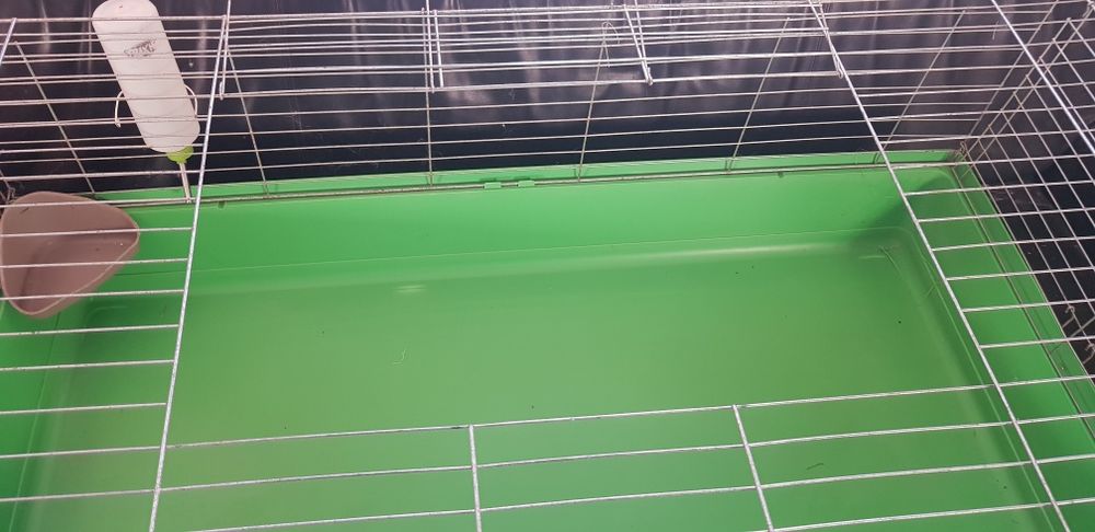 Duża klatka dla królika z wyposażeniem