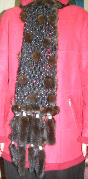 Шарф меховой норка