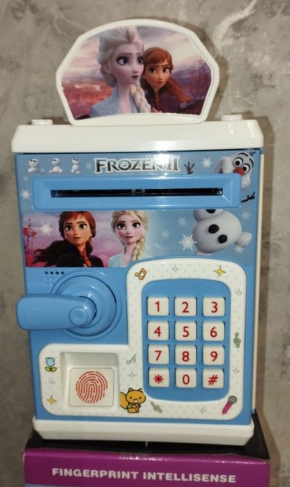 Дитячий сейф-копилка з відбитком пальця та кодовим замком