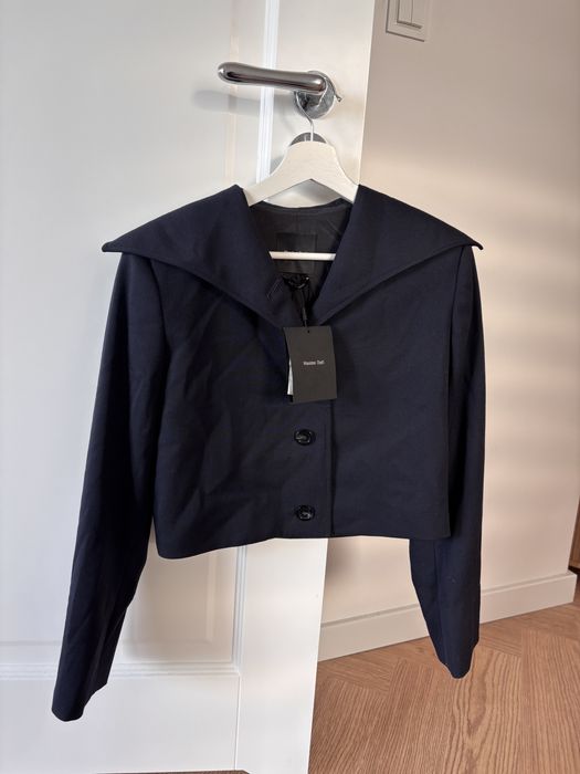 Massimo Dutti – nowa kurtka / krótki żakiet z szerokim kołnierzem – r. 36