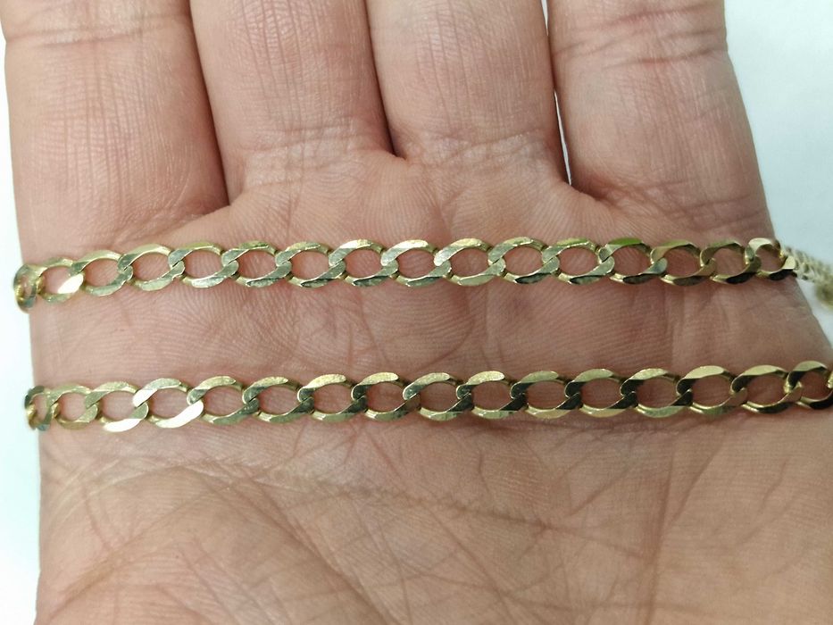 Złoty łańcuszek męski/ 375/ 7.14 gram/ 48cm/ Pancerka