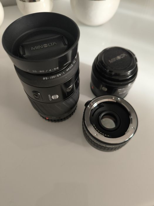 Lentes minolta Sony alpha+ teleconversor2x