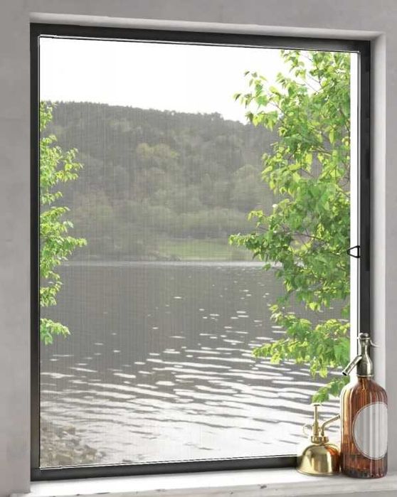 Moskitiera okienna, antracytowa, 100x120 cm