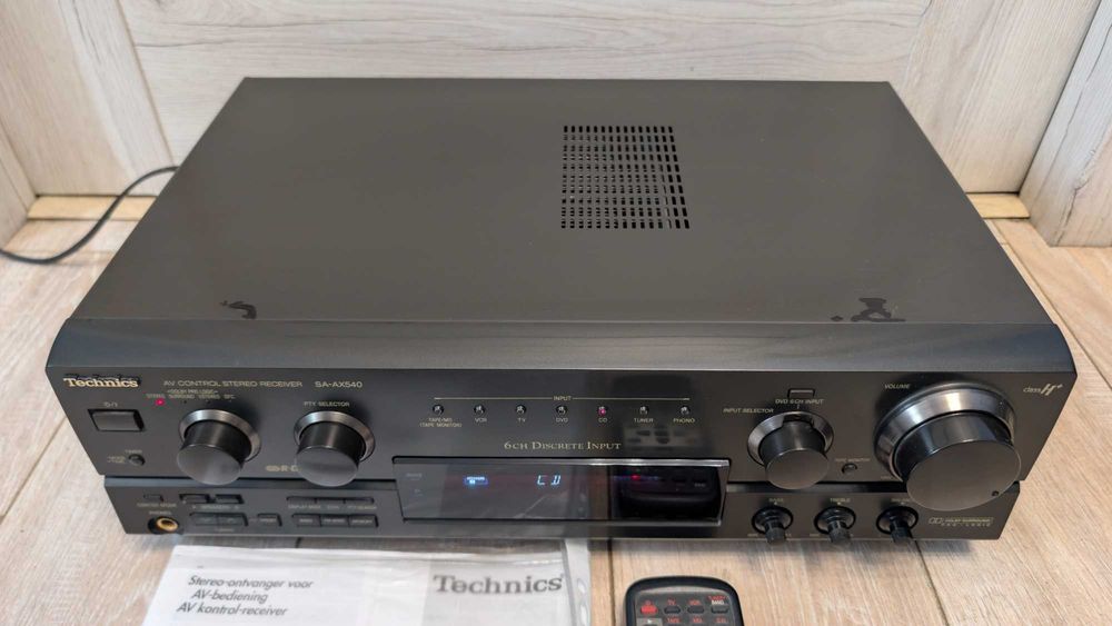 Amplituner Technics SA-AX540 + Oryg. Pilot i Instrukcja ! ! IDEALNY STAN 100% Sprawny ! OKAZJA ! Polecam