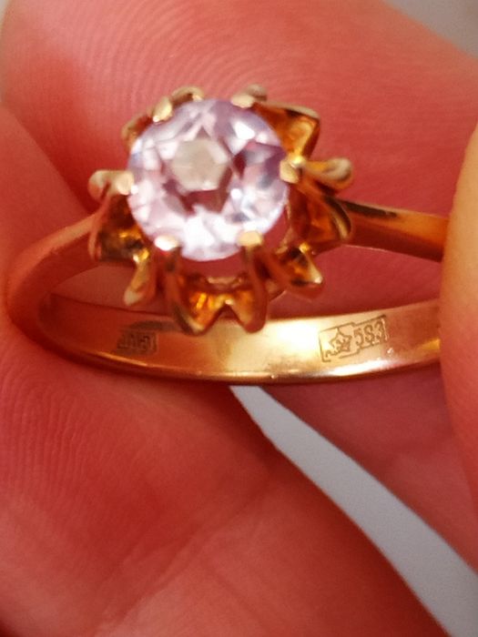 2.67 Золота каблучка р 18 александритом 583 СССР