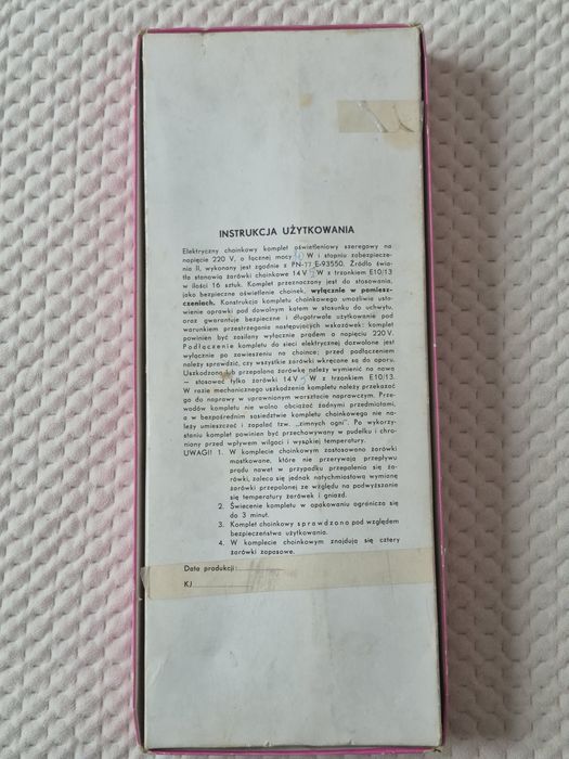 Lampki choinkowe PRL 1980r