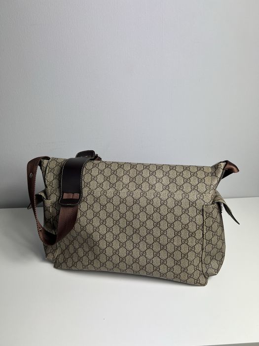 Чоловіча Сумка-Месенджер Gucci Supreme Монограм Шкіряна