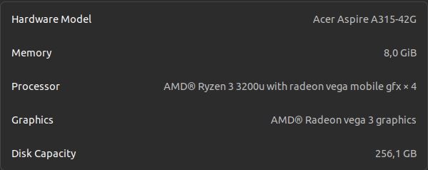 Acer Aspire A315-42G
