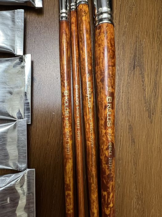 Фарби олійні rosa, кисті kolos bristle grace