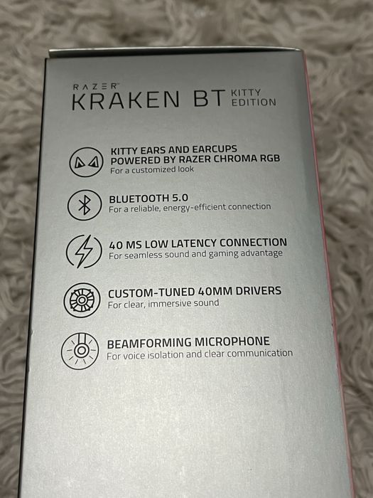 FONES GAMING RAZER kraken bt kitty edition (bluetooth)