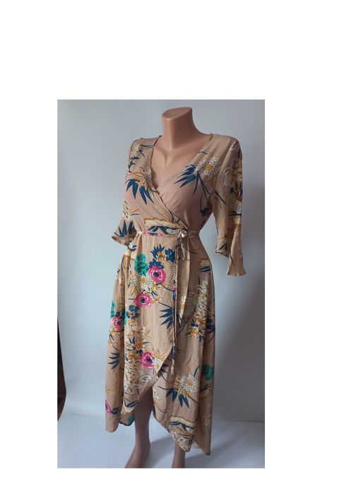 Довга сукня на запах для вагітних  бюстьє 46 розмір