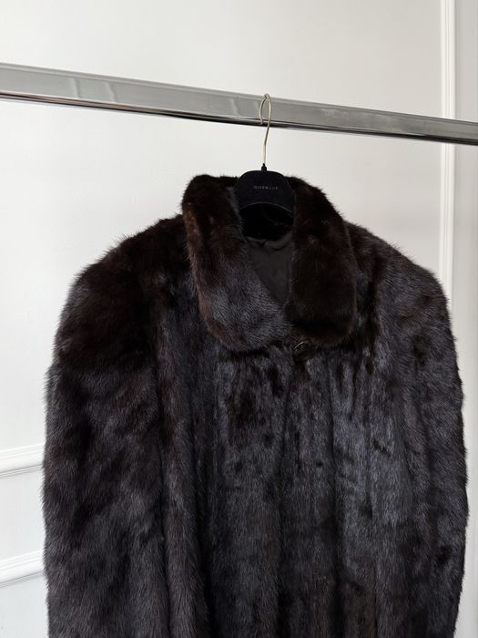 Płaszcz futro Saga Mink norki brązowe L