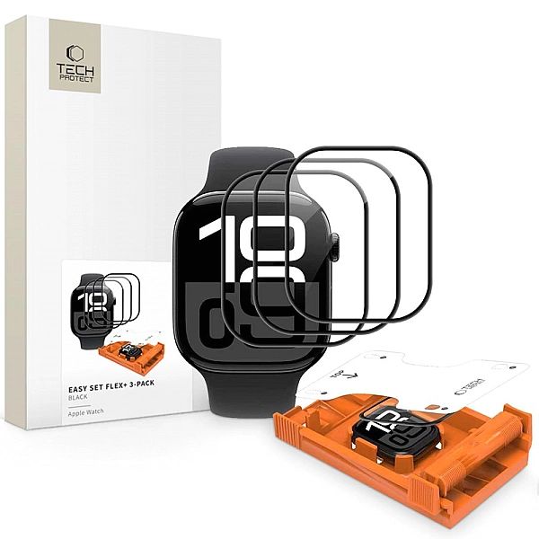 Szkło Hybrydowe Tech-Protect Easy Set Flex+ 3-Pack Apple Watch 4 / 5 /