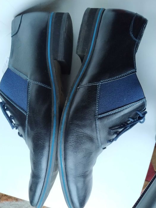 pólbuty męskie skórzane,, Faber " garnitur  r. 42 , dl wkladki 27cm