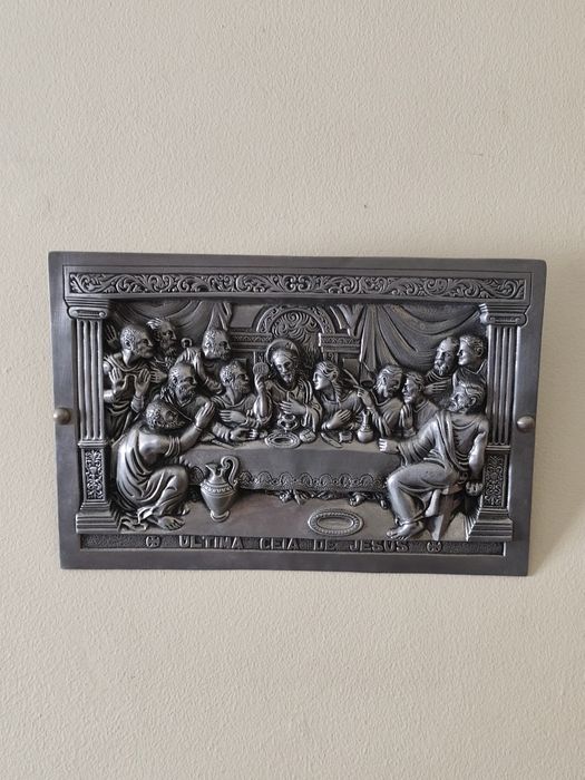 Quadro Última Ceia de Jesus em Metal