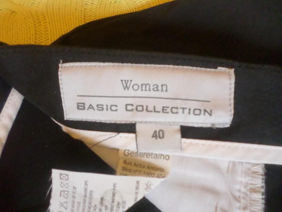 Calças pretas e calças azuis marinho, nº 36, novas