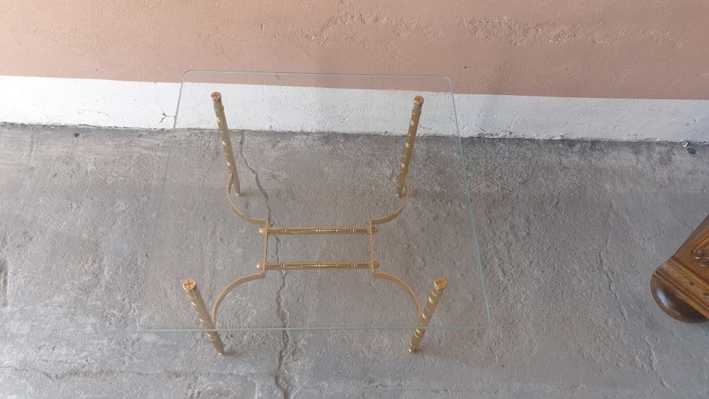 Stolik Kawowy Hollywood Regency Mosiądz