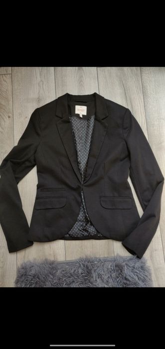 Czarny żakiet C&A, rozmiar 36/38