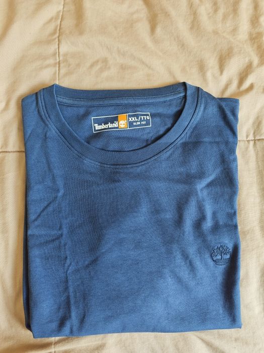 Timberland ciemnoniebieski t-shirt slim fit rozm XXL