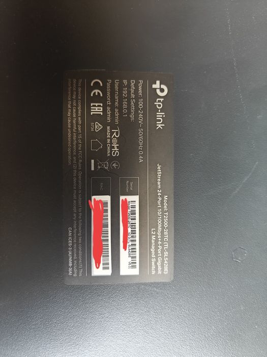 TP-Link T2500-28TC 28-Port Smart Switch