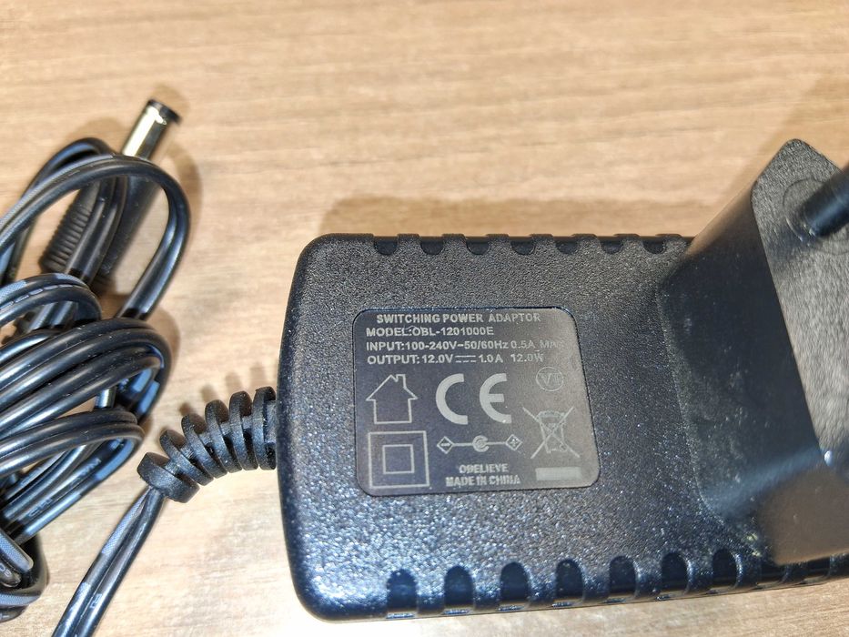 N193 Zasilacz Sieciowy OBELIEVE 12V 1A DC Beczka Adapter 12W