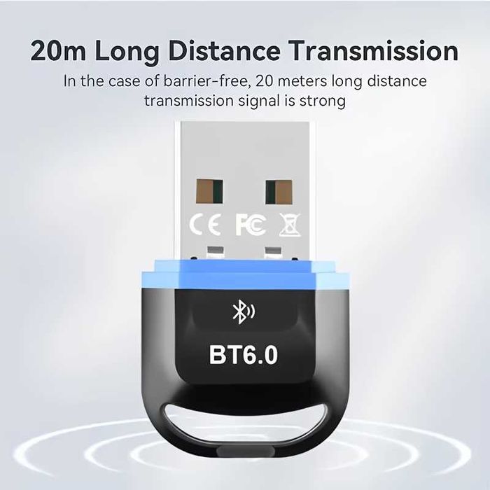 Uniwersalny bezprzewodowy mini adapter BT 6.0 USB