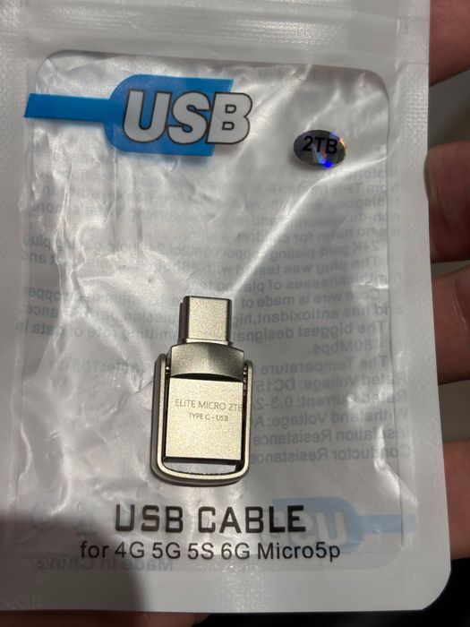 Pen drive 2 TB para PC e tele-móvel