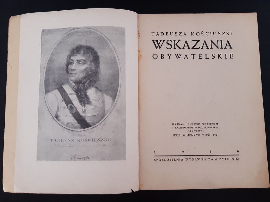 Książka Wskazania Obywatelskie Tadeusza Kościuszki 1946