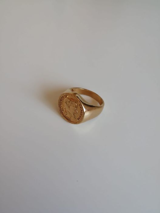 Anel libra em prata banhada a ouro