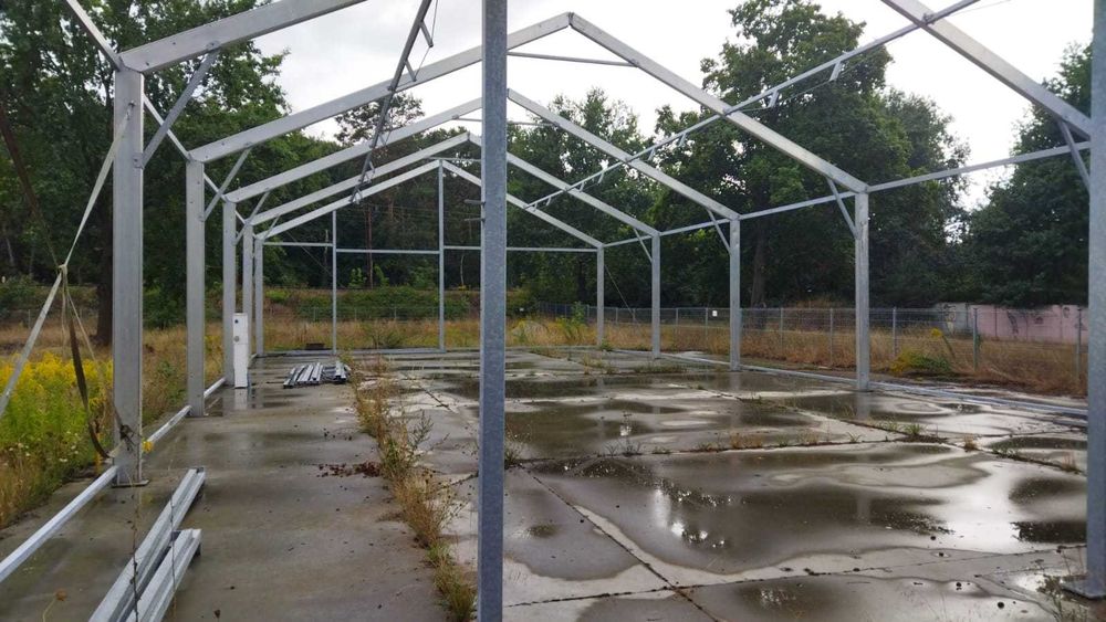 konstrukcja hali hala usługowo - magazynowa 300 m.kw stal