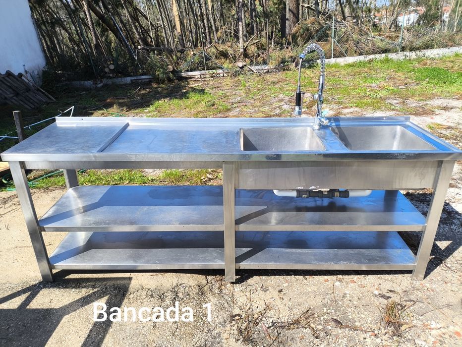 Bancadas em Inox usadas em bom estado