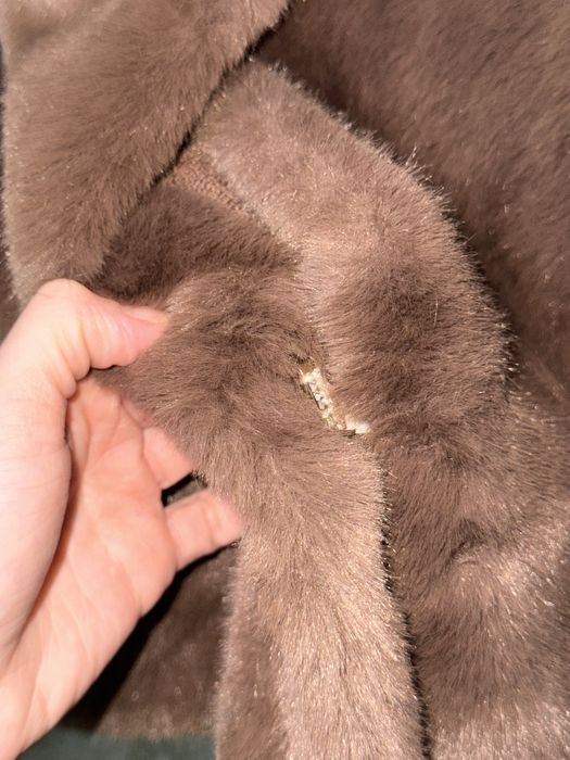 Коричнева екошуба, під норку, нова