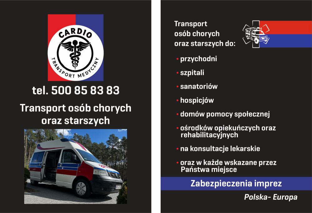 Cardio transport sanitarny 24h