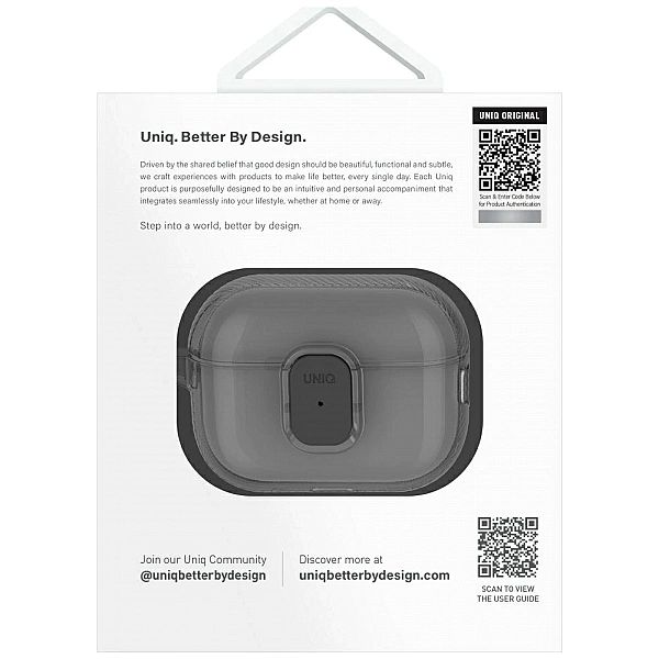 Etui UNIQ Glase Pro do AirPods Pro 2 - czarne