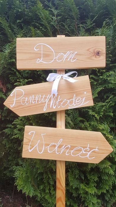 Drogowskaz ślubny, dom panny młodej!