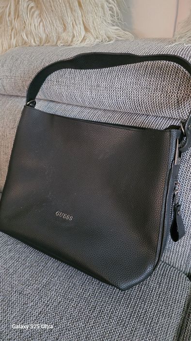 Klasyczna Czarna Torebka na Ramie /Styl Shopper/ inspirowana stylem Guess
