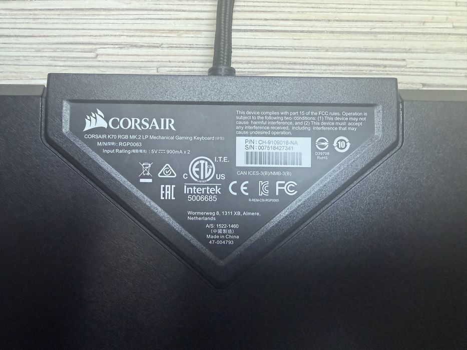 Klawiatura Corsair K70 RGB MK.2 Low Profile